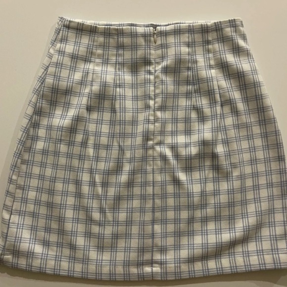 Brandy Melville Pastel Blue Plaid Cara Skirt. (Size One Size). - Picture 2 of 2